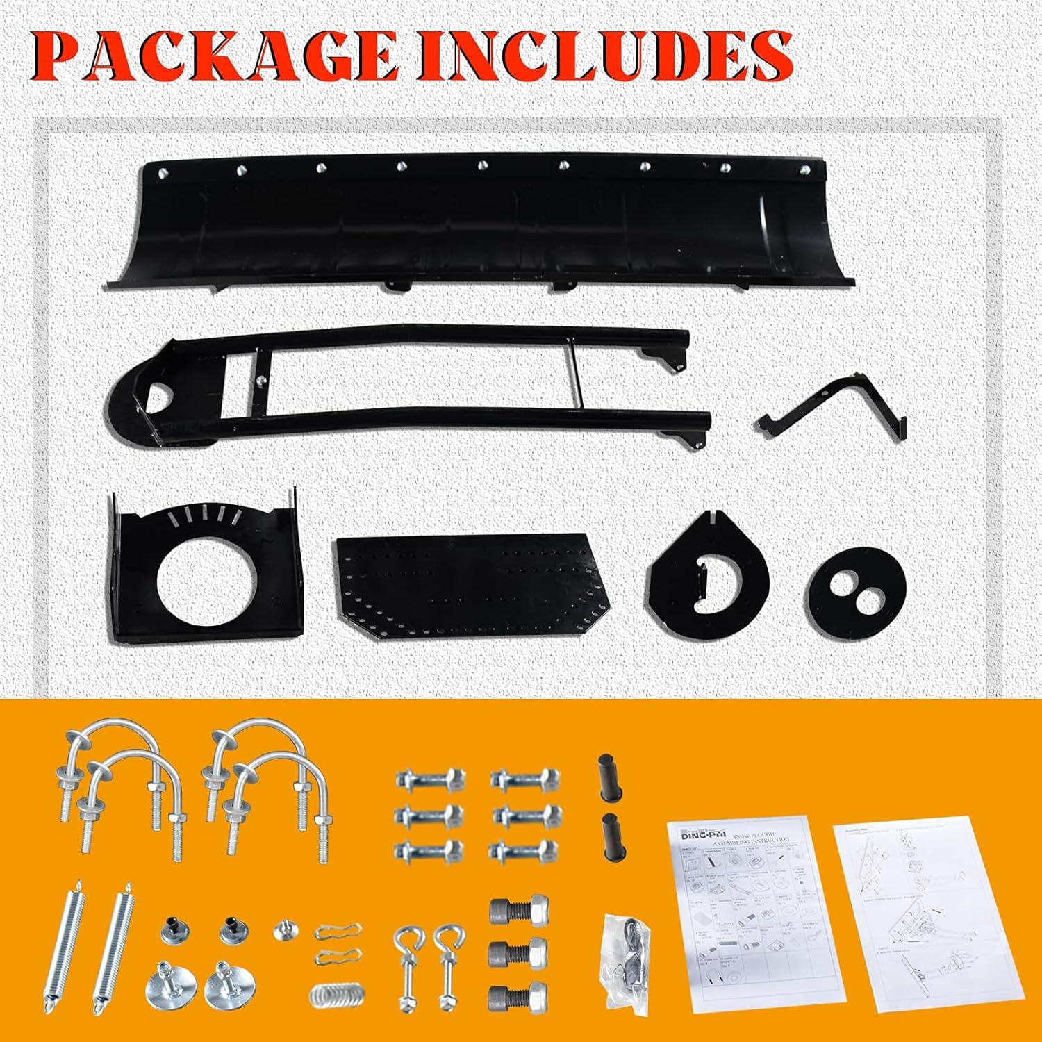 Universal Steel Snow Plow Kit for Pickup Trucks UTV ATV 50 Inch A2857