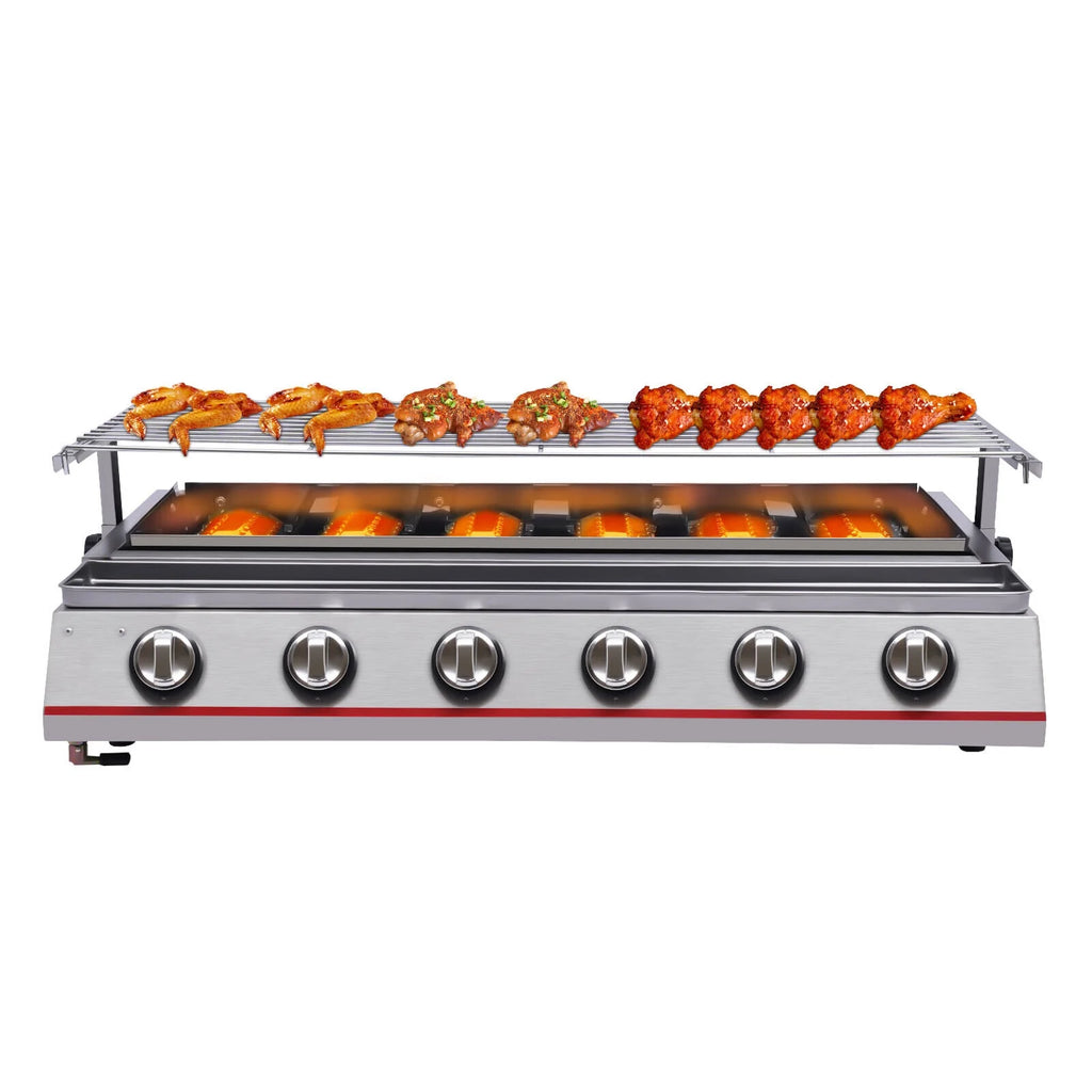 6 Burner LPG Gas Grill Griddle D46120