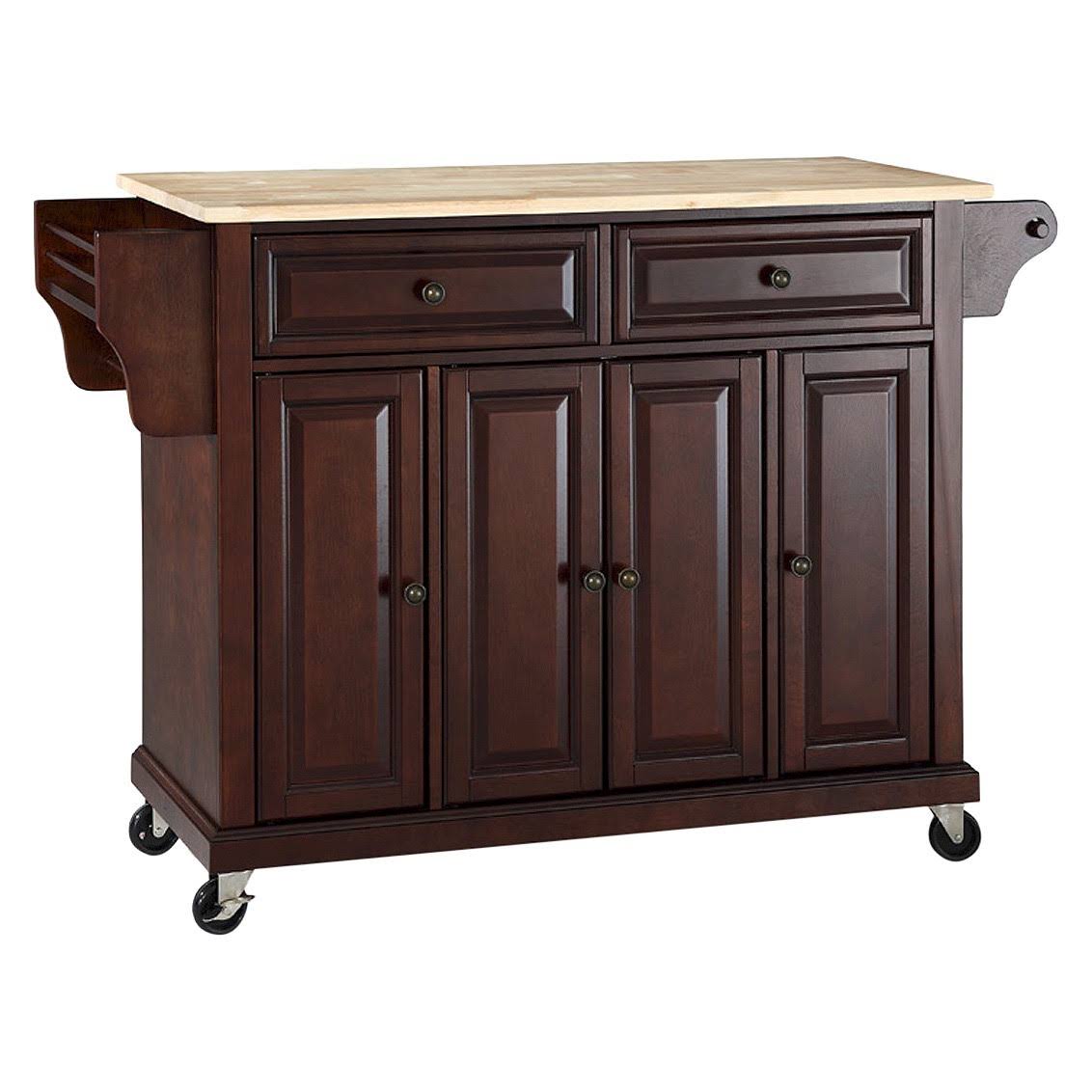 Natural Wood Top Kitchen Cart Z419596