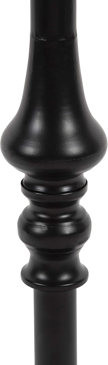 Rustic Pedestal Table, 12 x 12 x 26, Rustic Caramel and Black N571