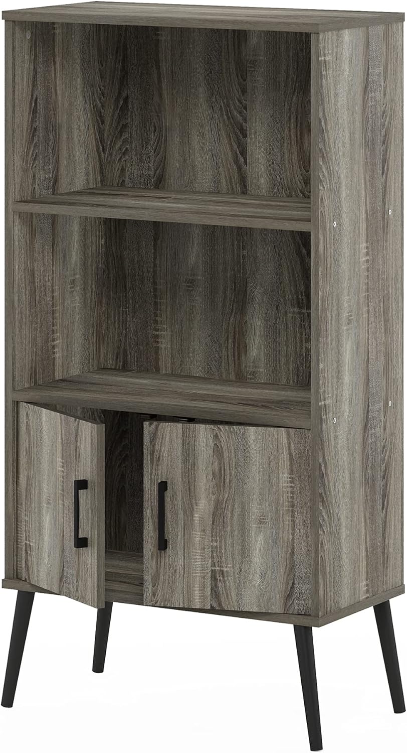 French Oak Accent Cabinet with Wood Legs, Pack of 2 V4581
