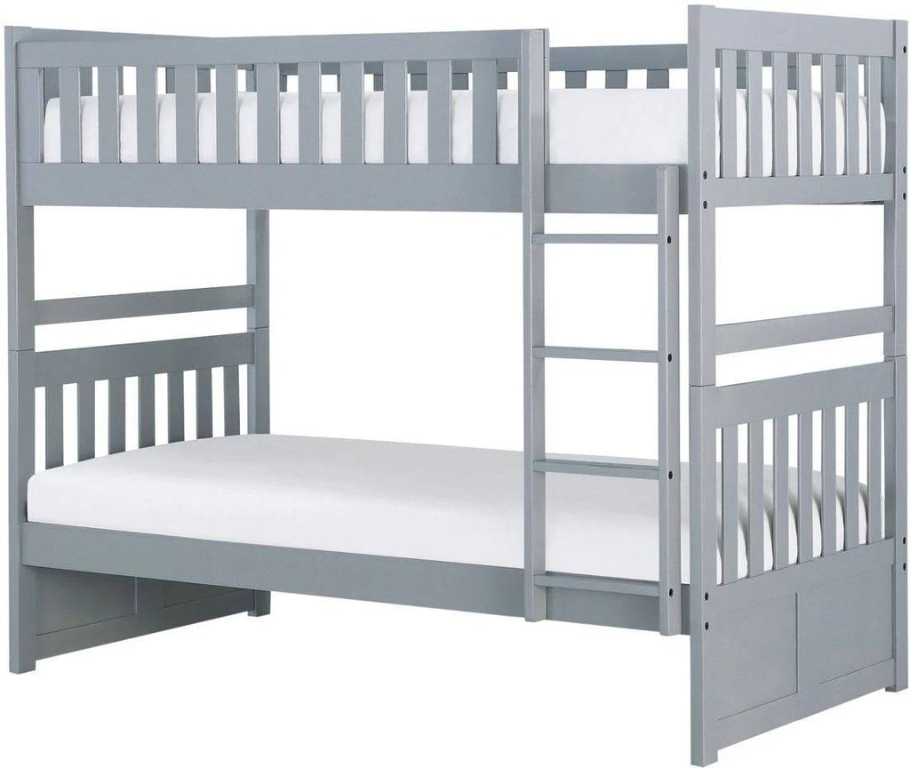 Grey Twin Over Twin Bunk Bed G95385