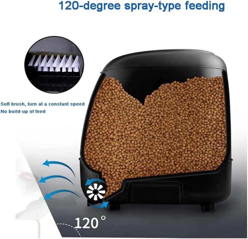 Automatic Fish Feeder Timer High Capacity Pond Fish Feeder D442