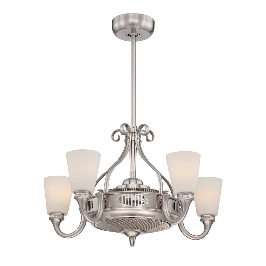 Satin Nickel LED Fan Light J188023