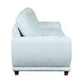 Light Blue Fabric Upholstered Wooden Sofa Q463138