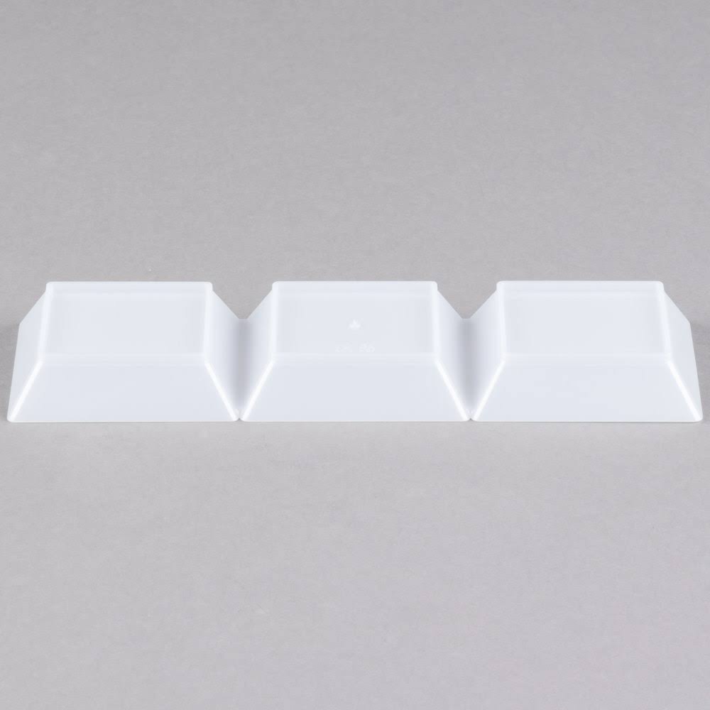 White Plastic Sectional Tiny Tray L864