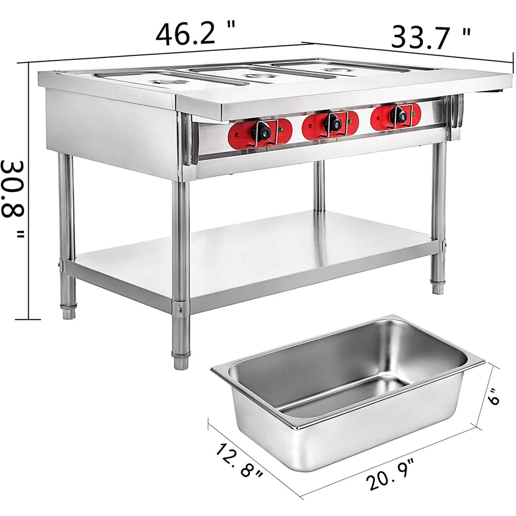 3 Pot Commercial Electric Food Warmer W44204