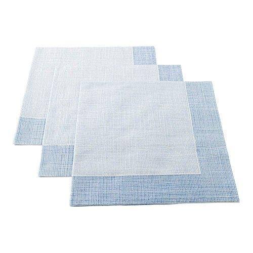 White with Blue Threads Disposable Napkins 16x16 Inches 600 Count K944712