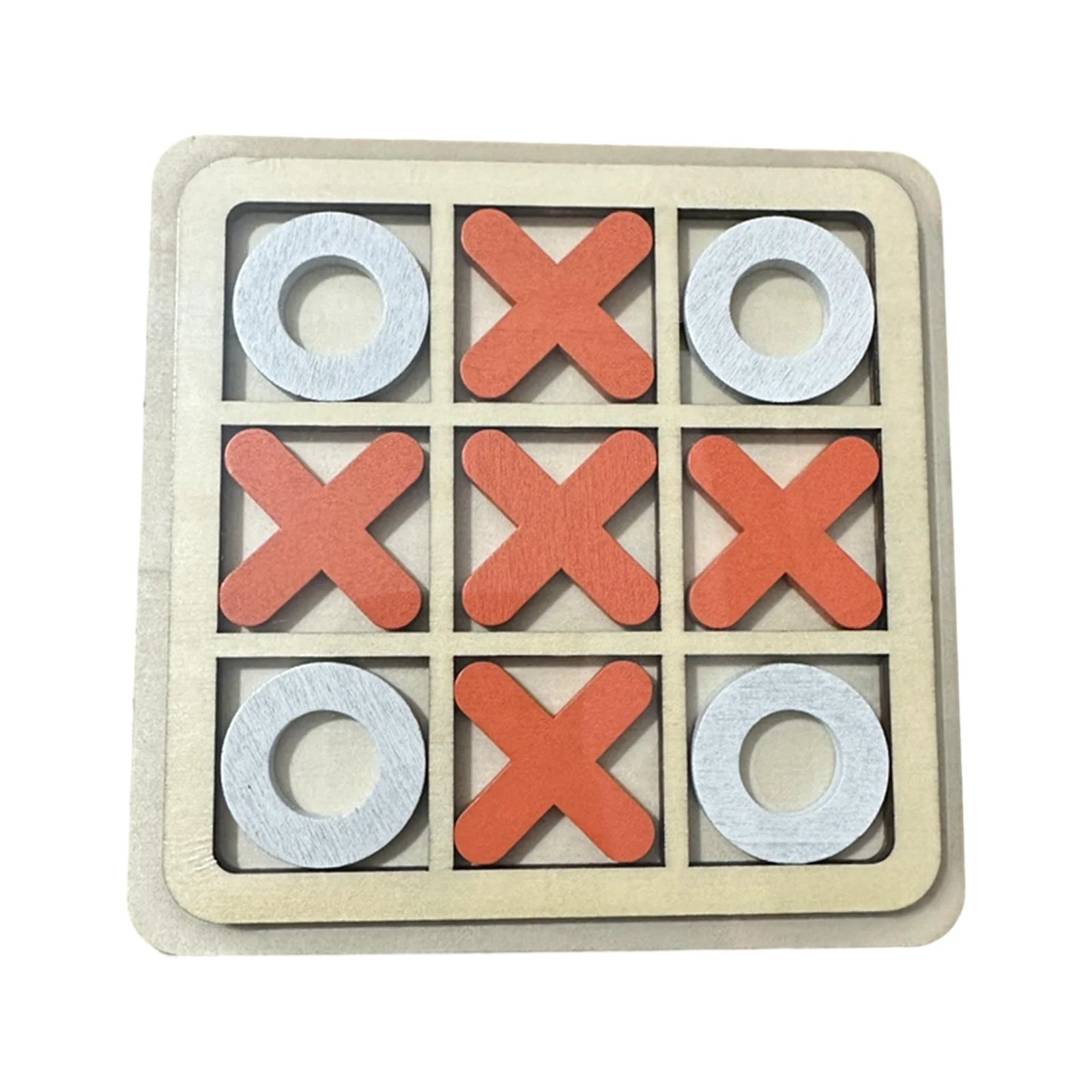 Wooden Board Tic Tac Toe Game Table Toy Puzzle Brain Teaser F981