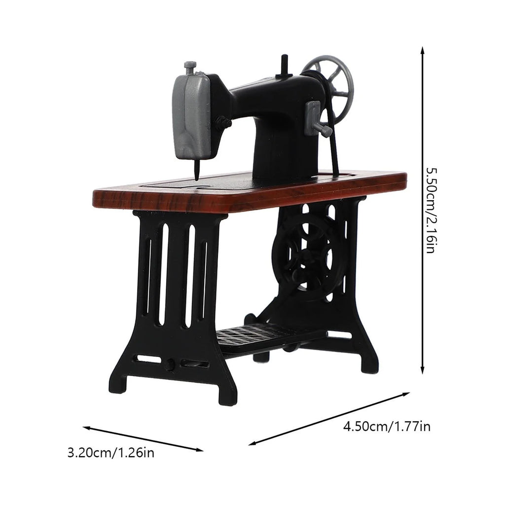 Miniature Wood Sewing Machine Dollhouse Furniture B38470