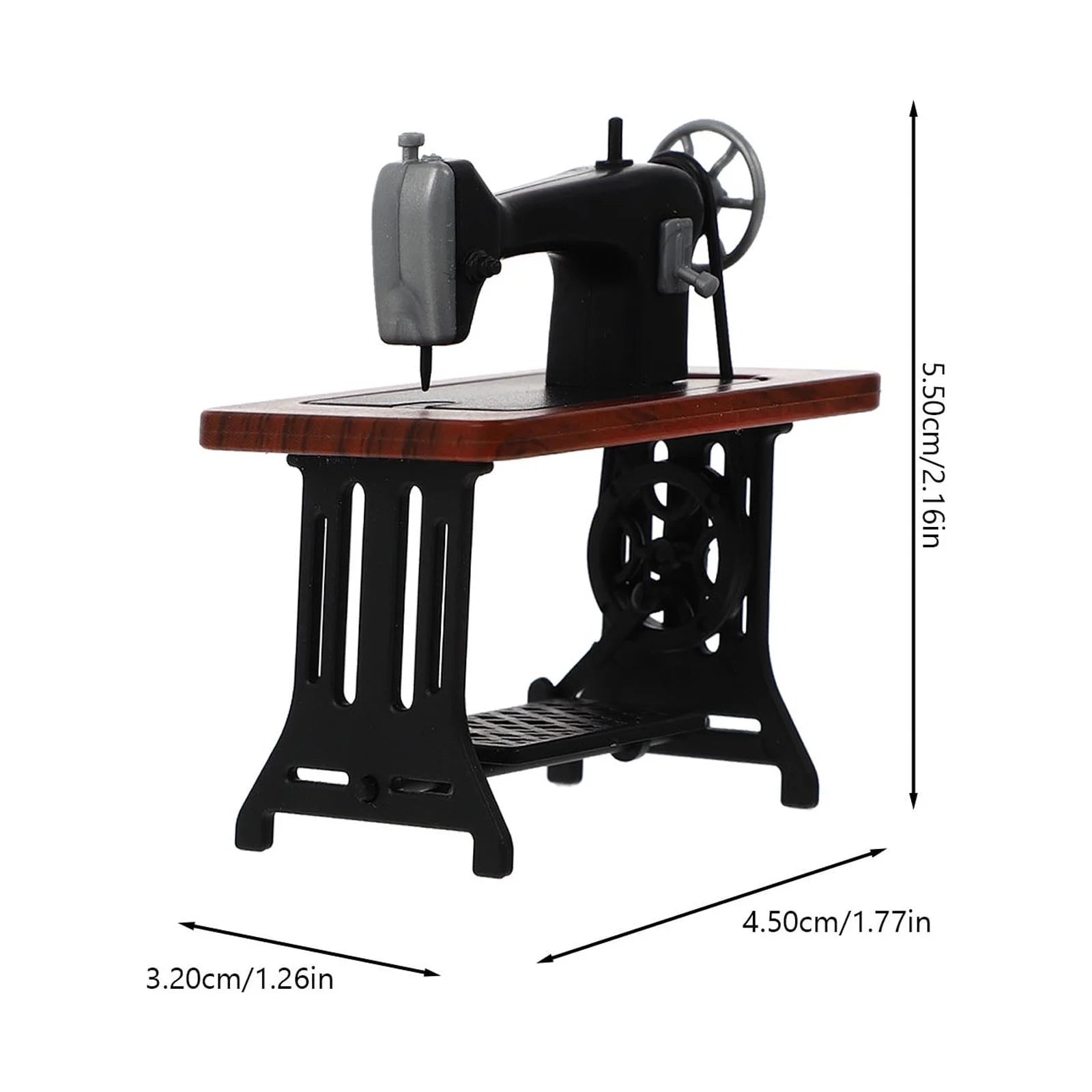 Miniature Wood Sewing Machine Dollhouse Furniture B38470
