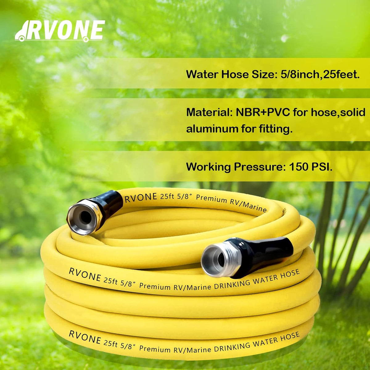 25FT 5/8'' Drinking Water Hose J109
