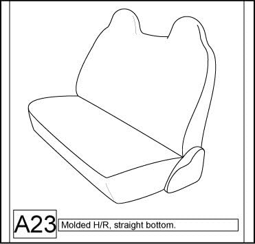 Gray Automotive Twill Truck Bench Seat Covers P8346