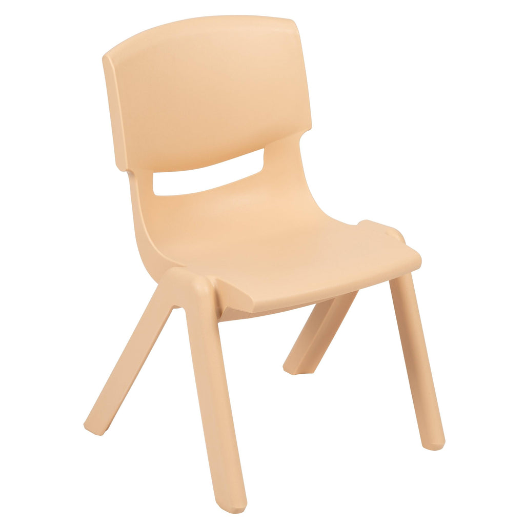 Beige Rectangle Plastic Activity Table Set with 4 Chairs B420