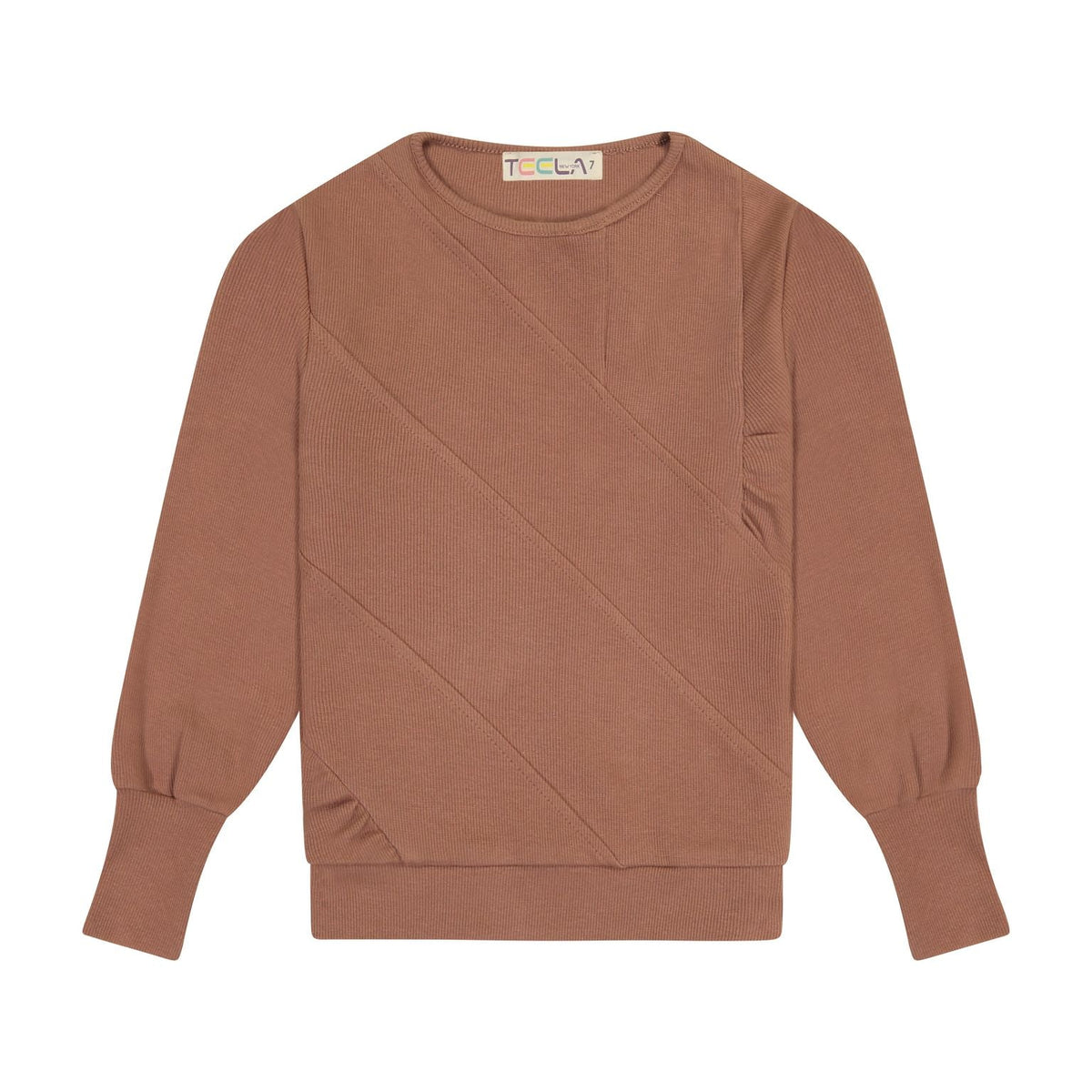 Teela Rib Tiered Top - Camel